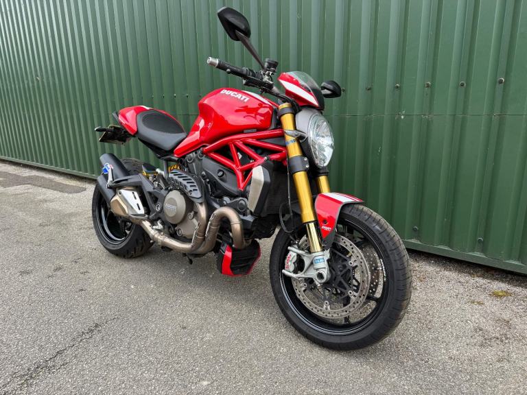Ducati Monster 1200S White Stripe 2015 Red 23k Full Ducati History Ohlins
