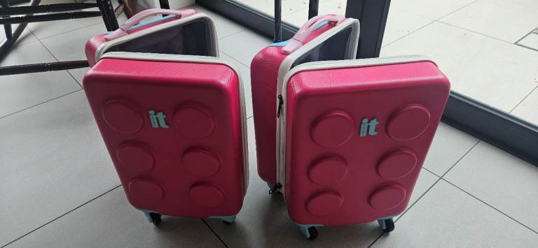 IT Luggage Kids Suitcases two available - Pink, Good Condition