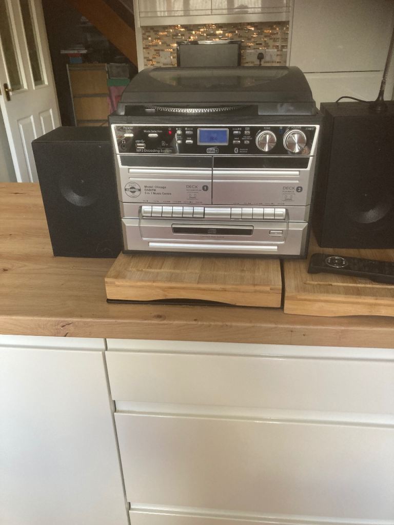 Power Light Music Centre with Turntable, CD, Cassette, DAB+