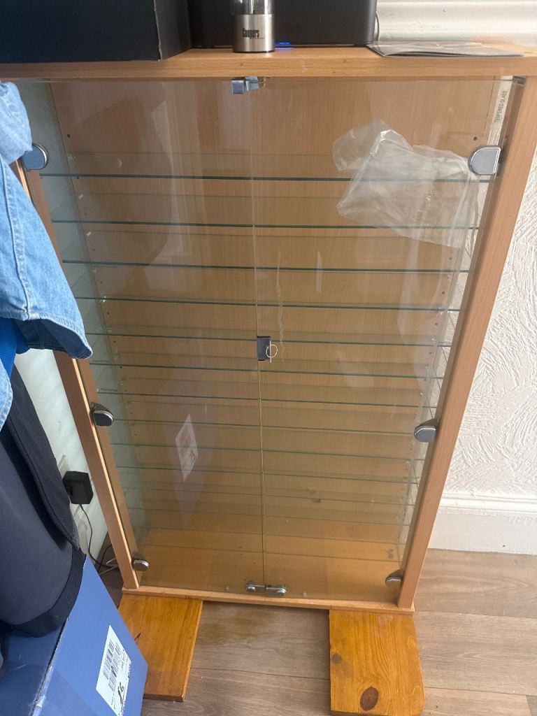 Glass shelves cabinets £20