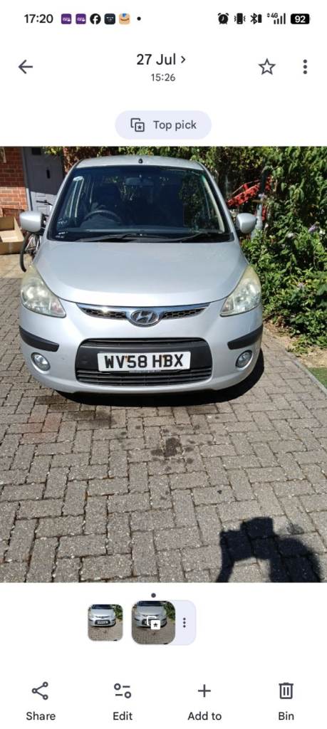 Hyundai, I10, Hatchback, 2008, Manual, 1086 (cc), 5 doors
