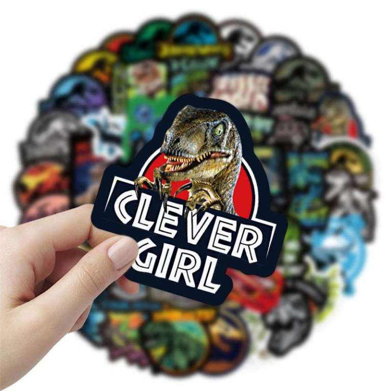 Jurassic Park/World Dinosaur Stickers - "Clever Girl" Design