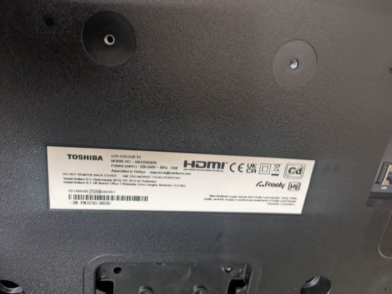 40 inch Toshiba 