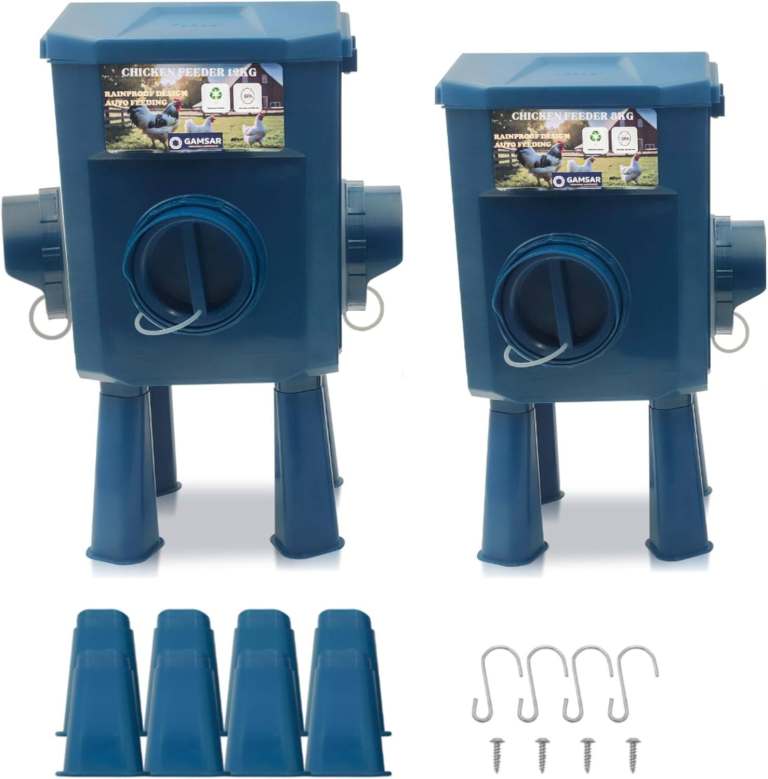 2-Piece Chicken Feeder Set (12kg & 8kg) – Anti-Waste Design, Pest-Resistant