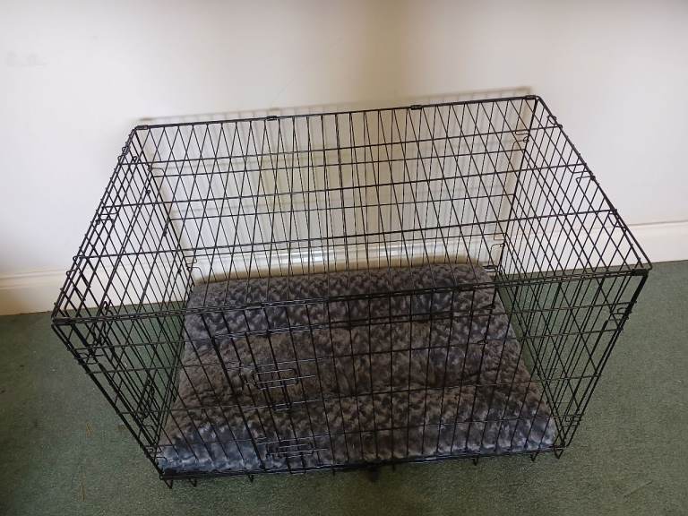 Dog cage folds down 