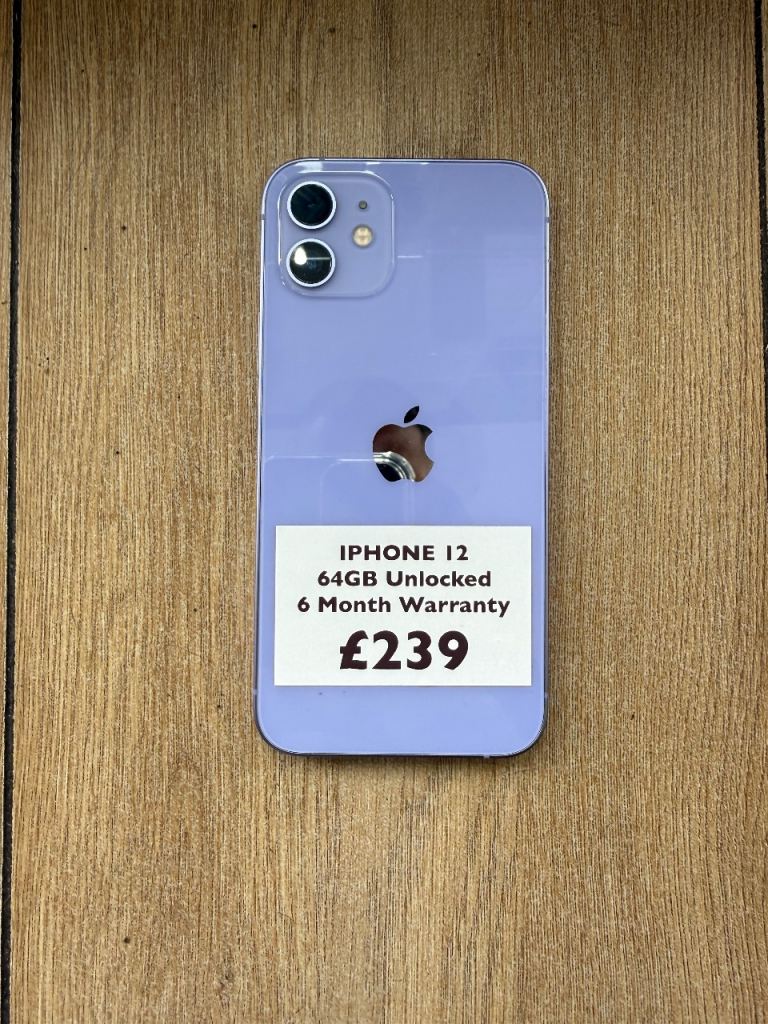 Apple iPhone 12 64GB - Unlocked - Purple