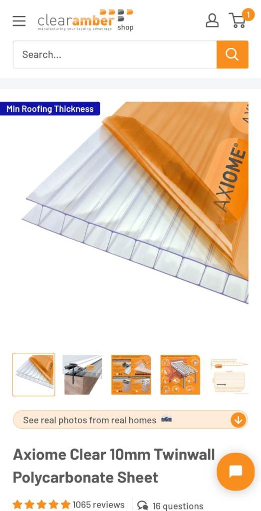 image for Polycarbonate sheet 2000x 1700