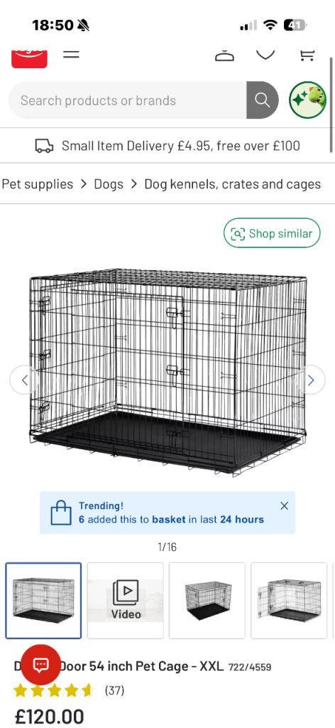 XXl dog cage fitted my both husky’s ! 