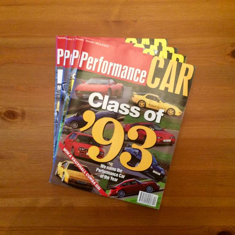 PERFORMANCE CAR MAGAZINE - JAN TO DEC 1993 - FAB 90'S NOSTALGIA! - BUNDLE OF 11