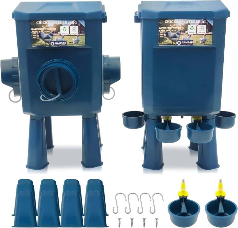 Chicken Feeder & Drinker Set (12kg/11L) – Pest-Resistant, Automatic