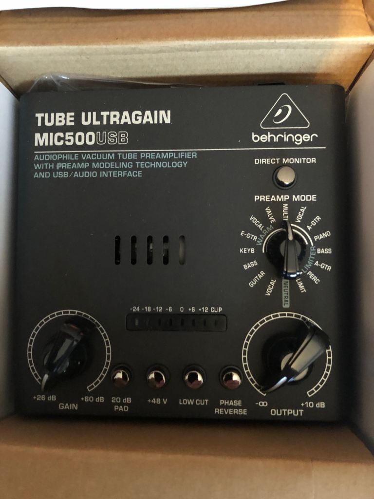 Behringer tube ultagain mic500