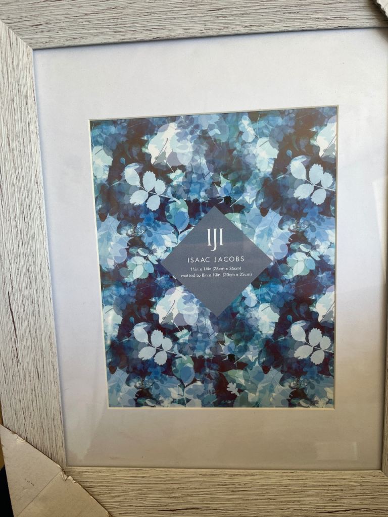 New Isaac Jacobs Grey Wood Effect Picture Frame 10x8 inch