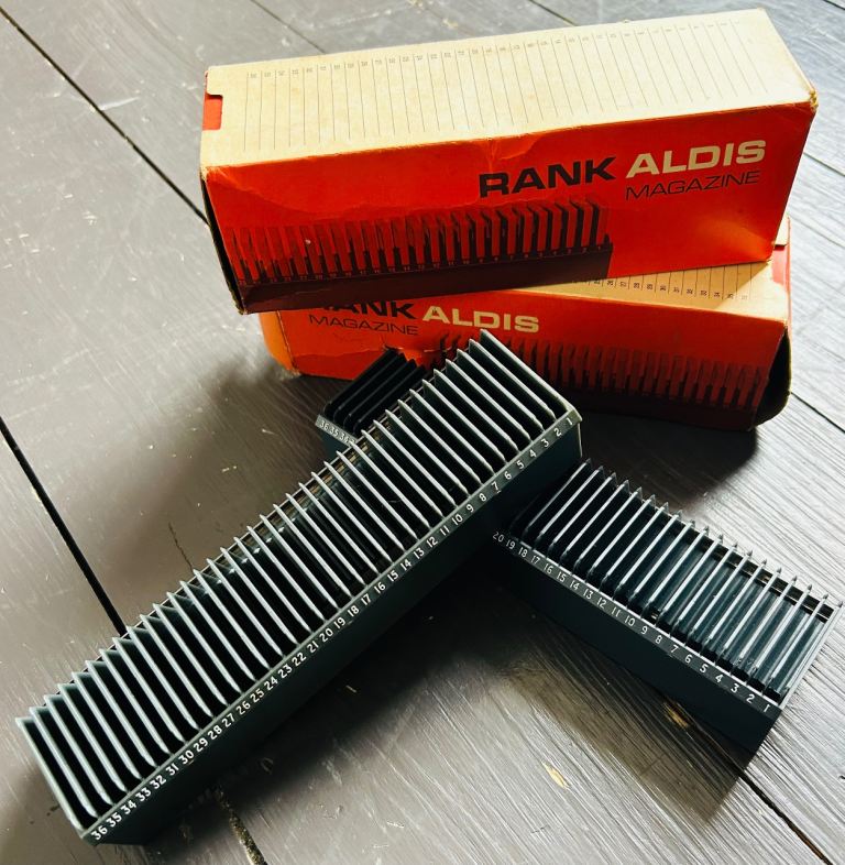 Vintage deadstock projector slide racks 