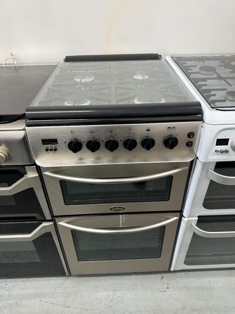 Belling stainless steel good condition 50cm gas cooker with oven and grill 