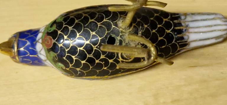 Collectible Cloisonne bird 