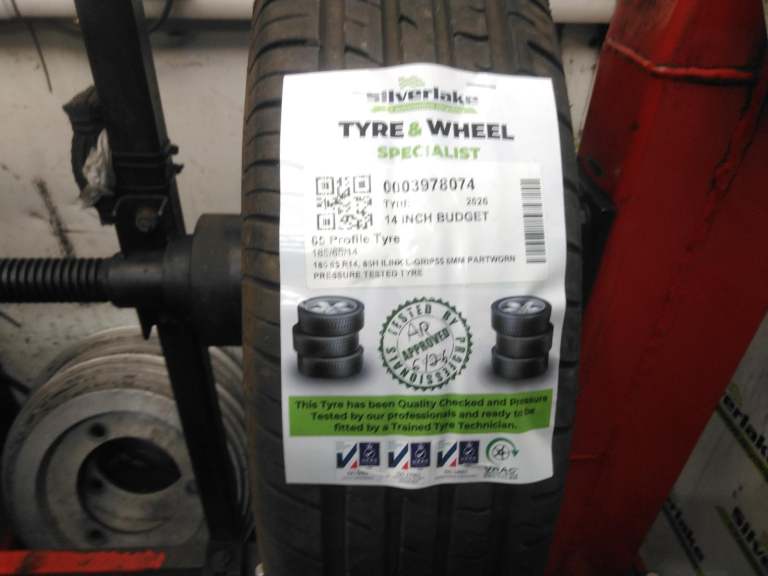 185 65 R14, 86h Ilink L-Grip55 6mm Partworn Pressure Tested Tyre