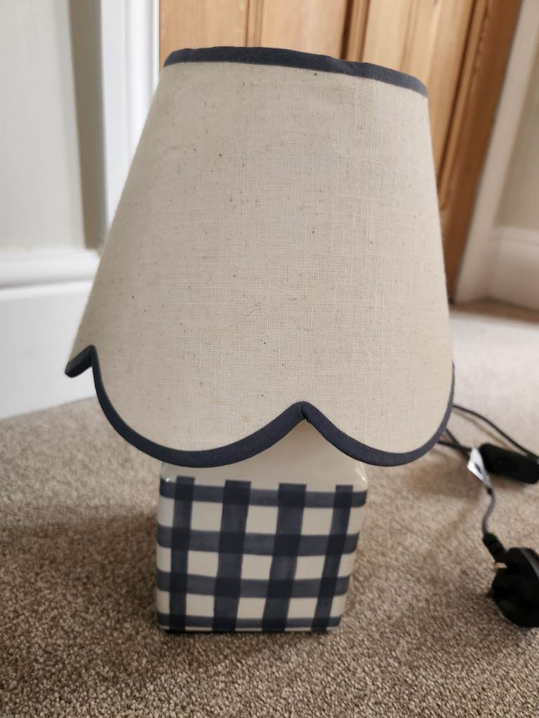 M & S check base lamp