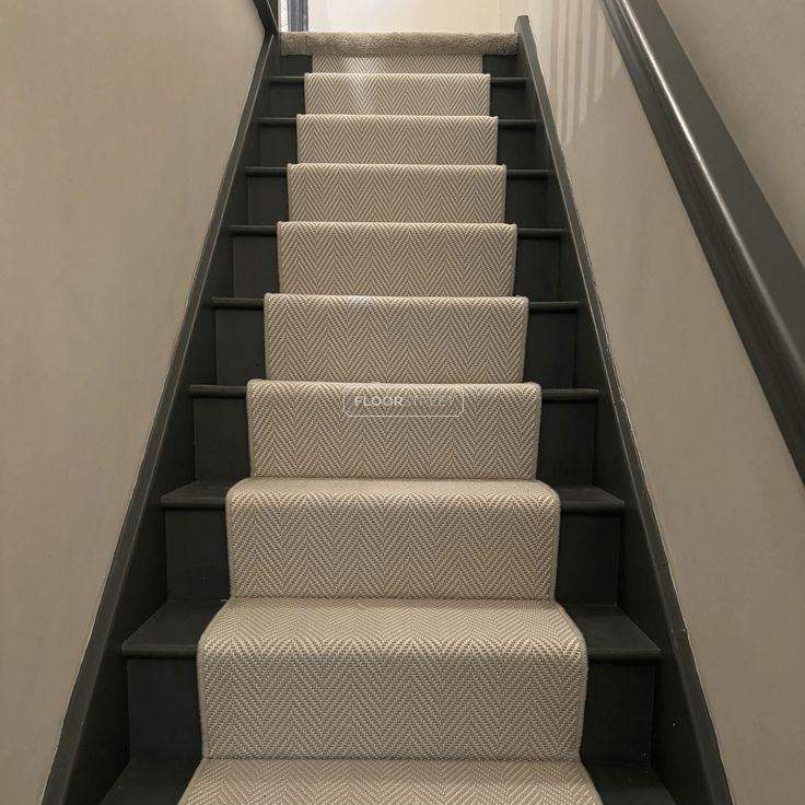 New Grey Patterned Stair Runner Carpet