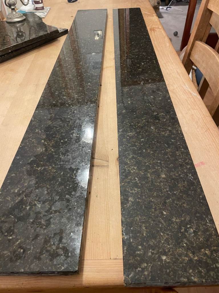 Very heavy long granite shelves