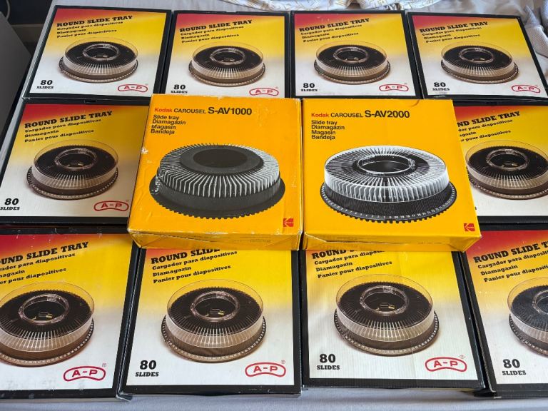 Brand New 35mm Slide Storage Bundle – Kodak & A-P Trays + Leather Folders