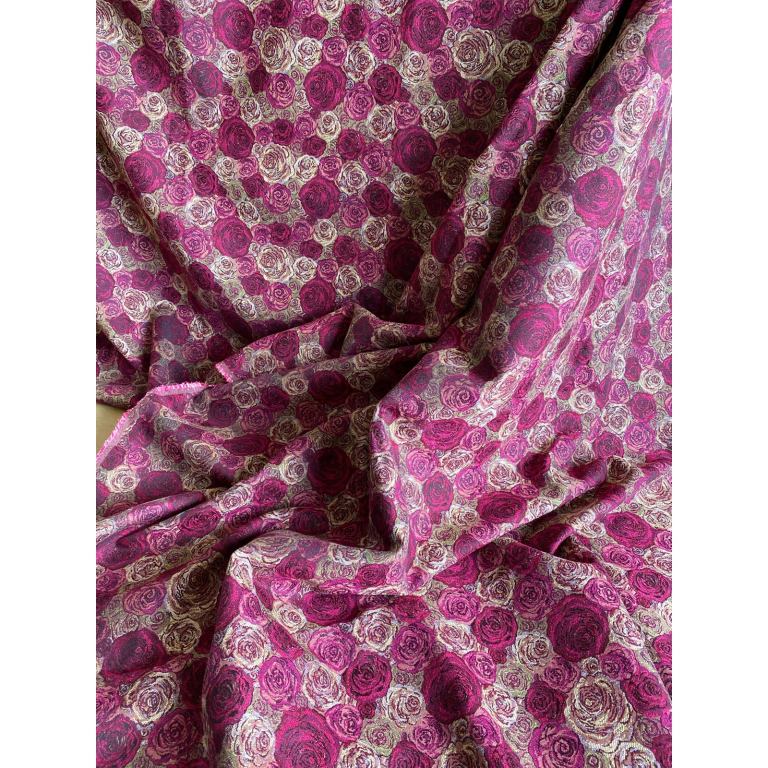 6 metres Old Country Roses style curtain upholstery material 56” wide