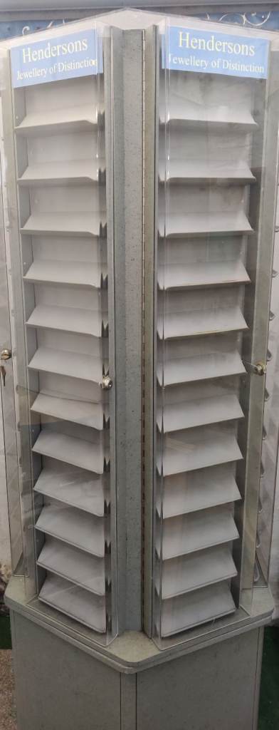 Retail Display Stand - Rotating, Grey Metal