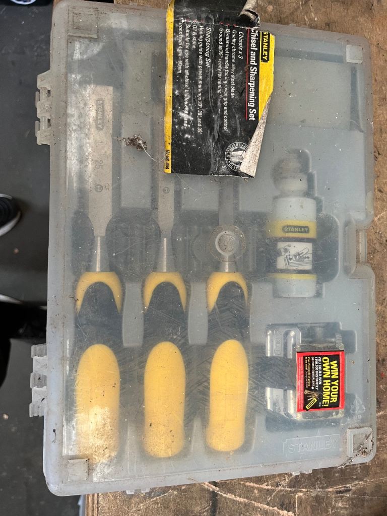 Stanley 3 Piece Chisel and sharpening set