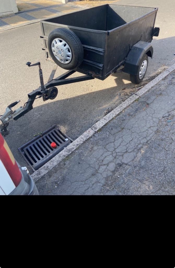 Trailer 6ft x 3.4ft Heavy Duty Trailer – 3 New Wheels – Drop Tailgate – Delivery Available
