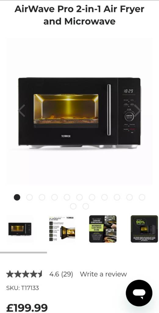 Air wave pro 2 in 1 Air fryer + Microwave