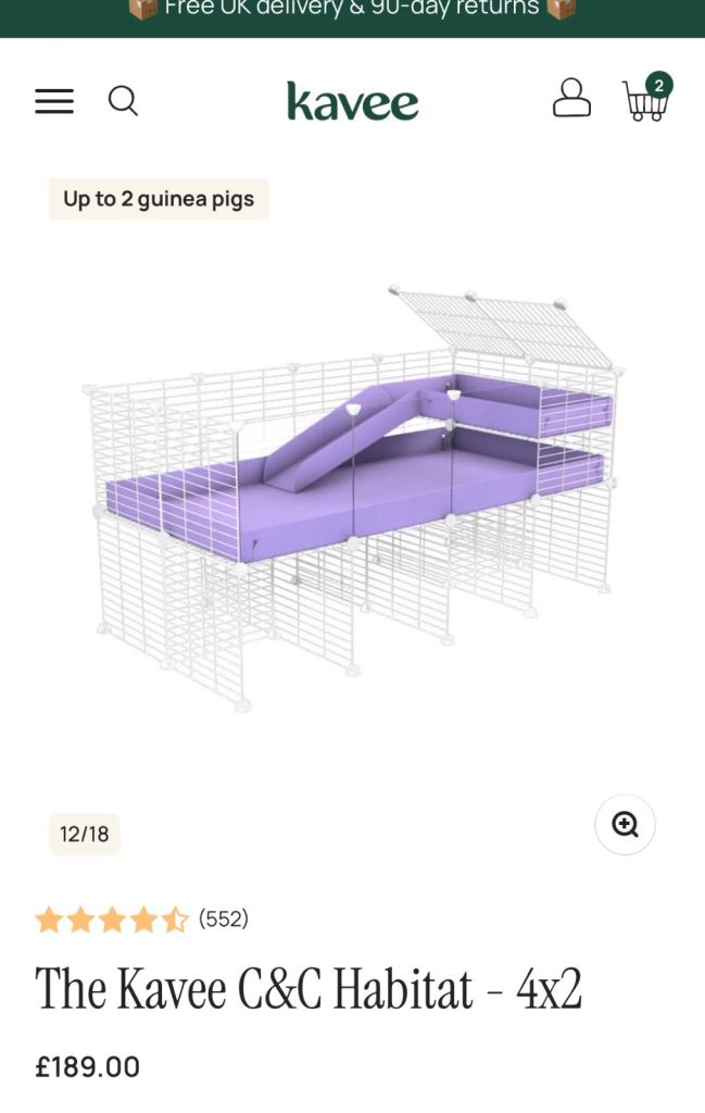Guinea pig cage & accessories 