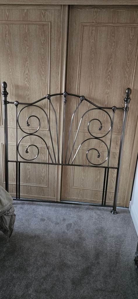 Antique metal headboard 