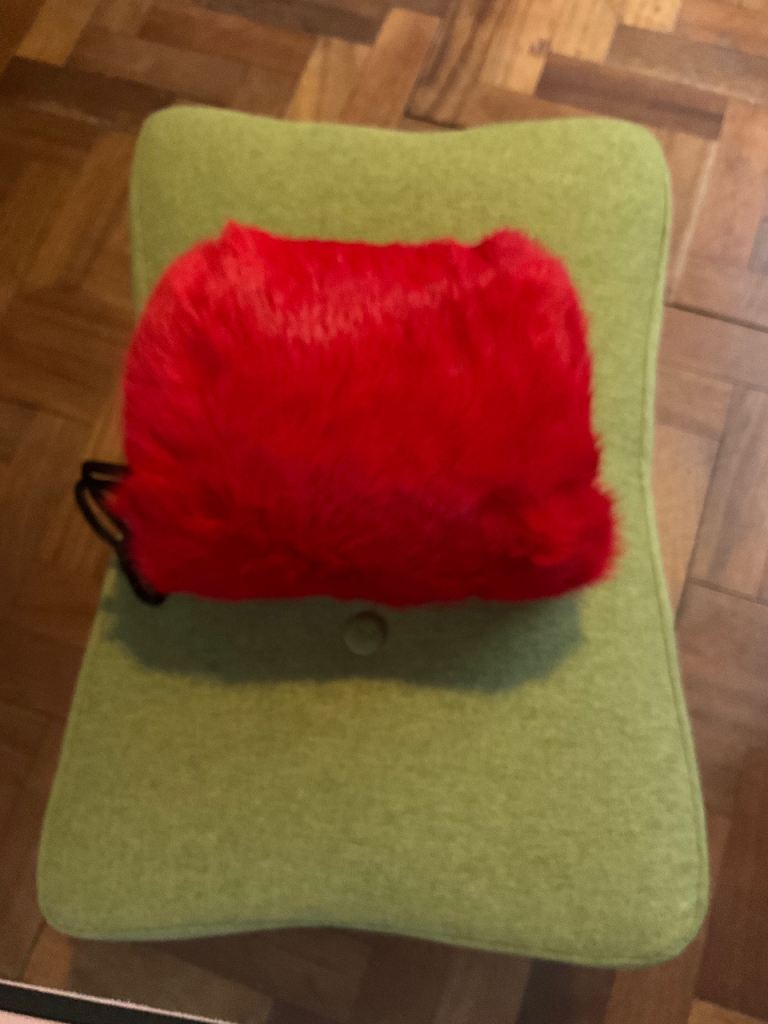 Girl’s red muff