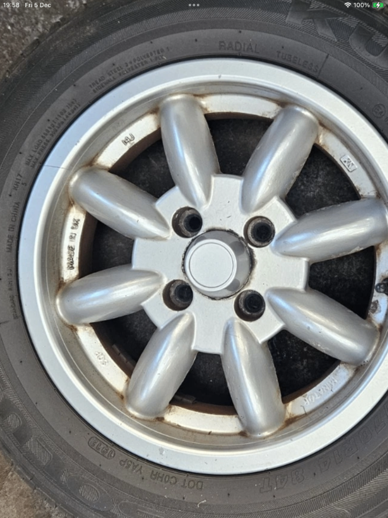 Morris Minor Minilight wheels ,classic ,imp,ford,race,rally,garage 