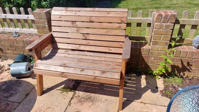 2 seater wooden garden seat