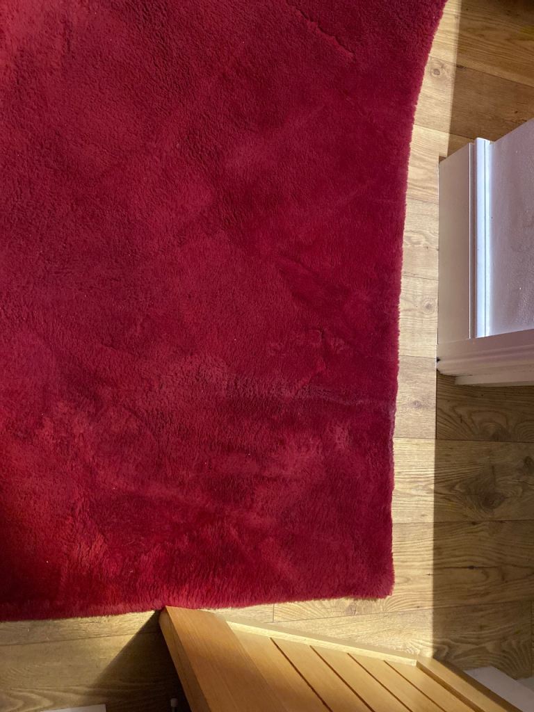 Large soft pile deep Viceroy red rug 200cm x 300cm