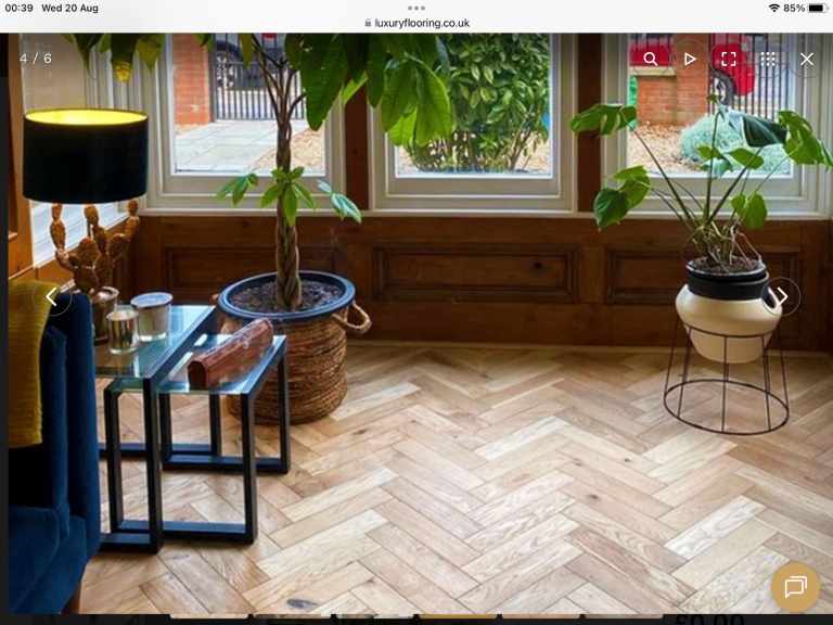 ENGINEERED WOOD FLOORING - INVISIBLE OILED NATURES OWN HERRINGBONE-15 sq m