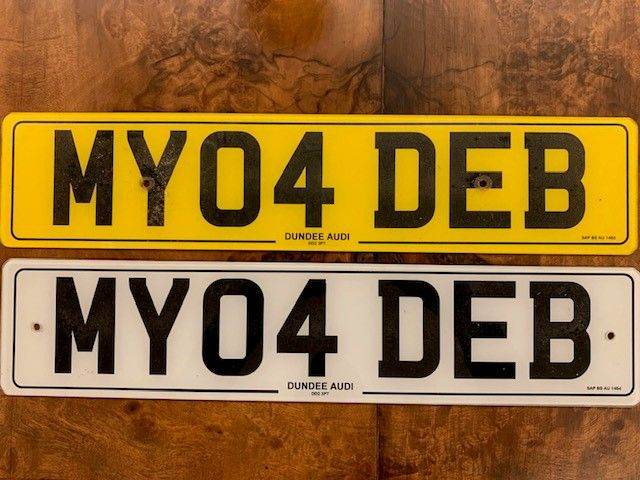 Personalised Number Plate for DEB