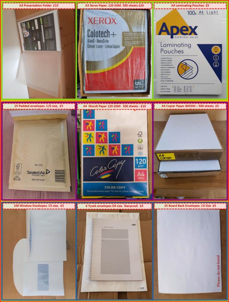 Stationery – Paper or Envelopes