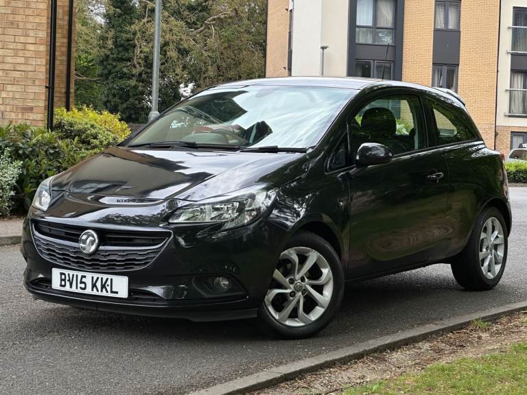 VAUXHALL CORSA 1.2 PETROL 59,000 MILEAGE FULL MAIN DEALER HISTORY 3DR BLACK MANUAL 2015