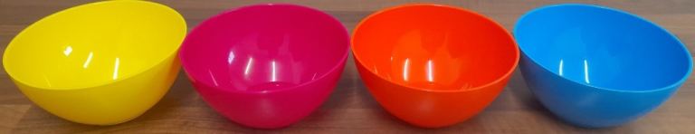 4 x AS NEW UNUSED 500ml Plastic Bowls. £3 for all 4. Collection from LS2 near Uni of Leeds