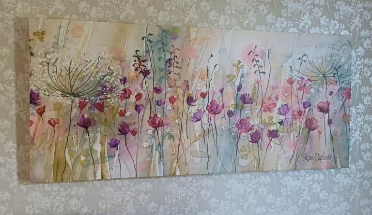Catherine Stephenson Wildflower Meadow Canvas Print Wall Art – Excellent Condition