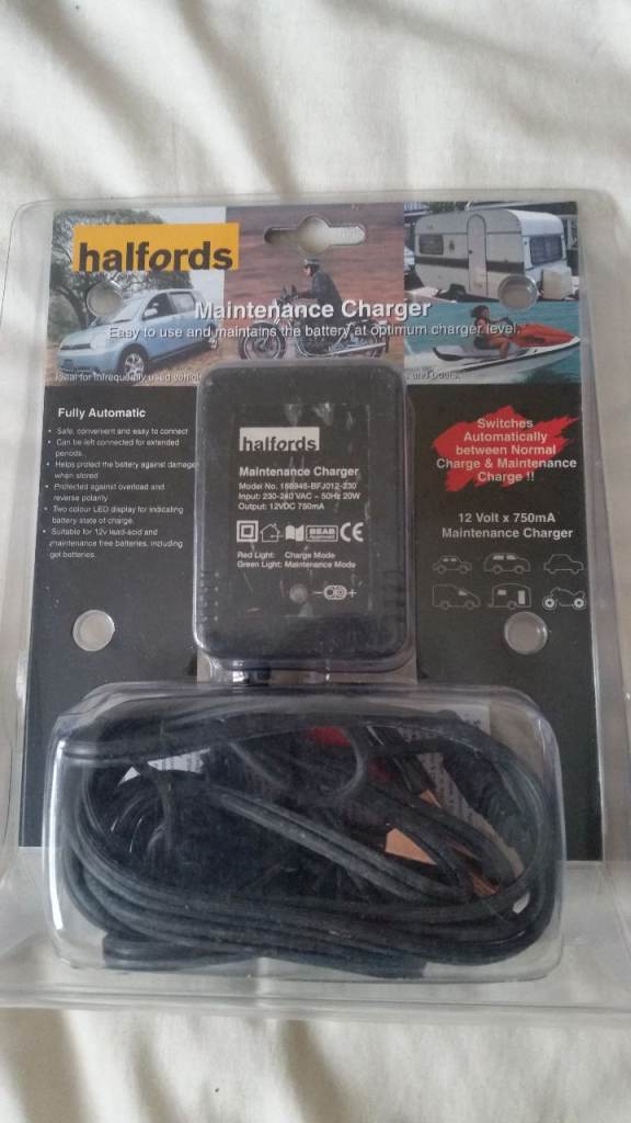 halfords maintenance charger 12v New sealed battery top up long term trickle
