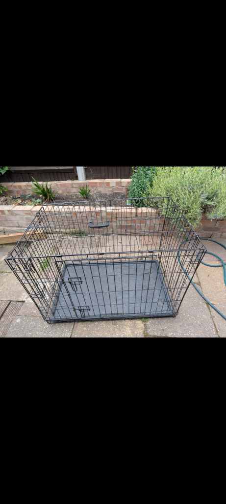 Large Dog Crate 36" / 90cm — Folding Metal, Used Good Conditio