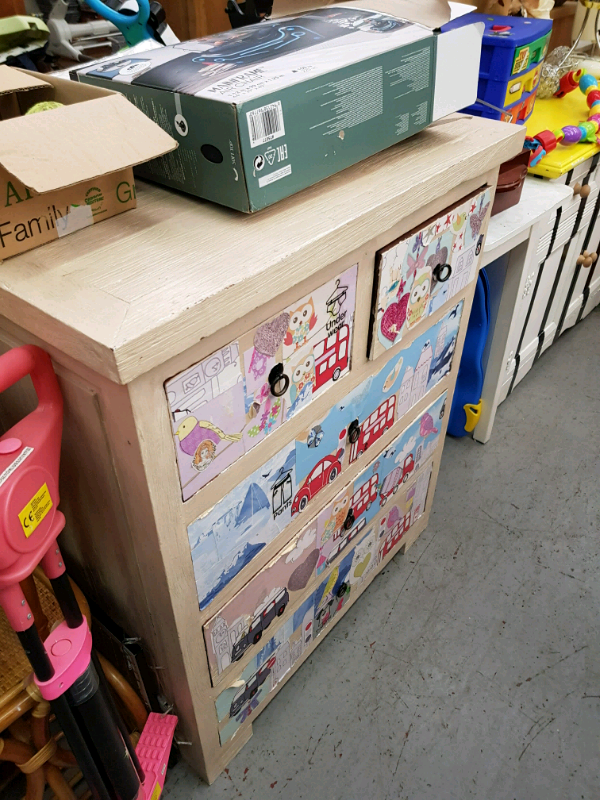Heavy Solid wood painted drawers l