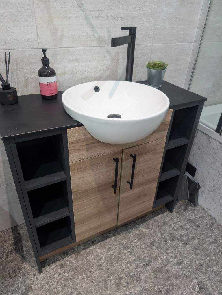 Bathroom basin in cabinet 