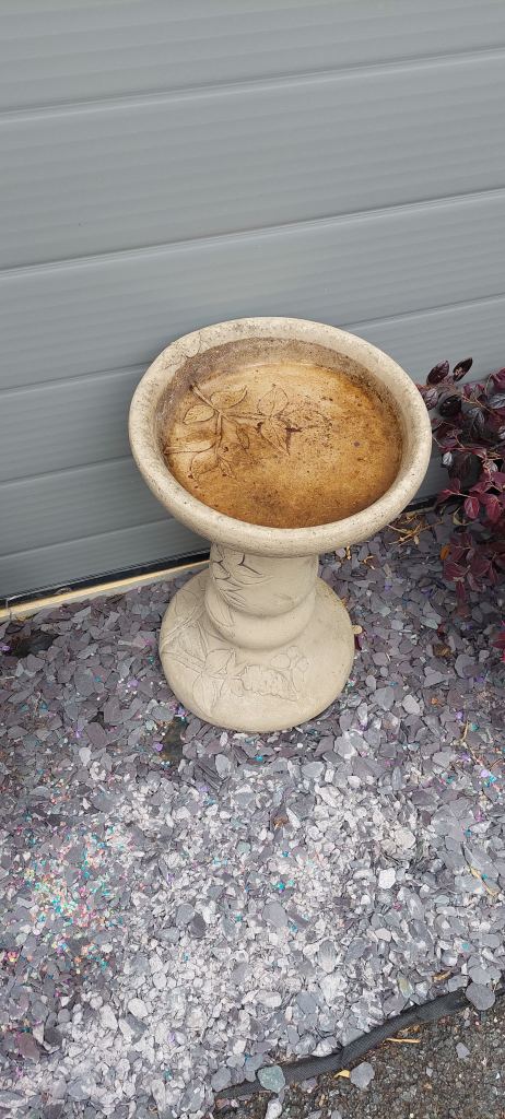 Stone bird bath