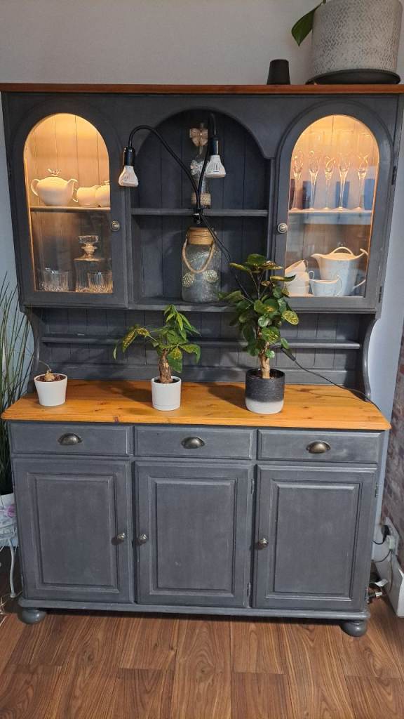 Pine Furniture Set by Ducal - Large dresser farmhouse style + pine bookcase