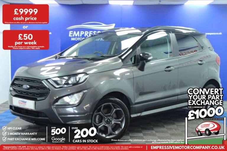 2019 19 FORD ECOSPORT 1.0T ECOBOOST GPF ST-LINE SUV 5DR PETROL MANUAL EURO 6 (S/