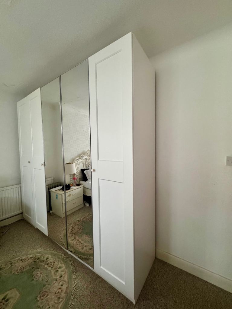 White wardrobe 4 door