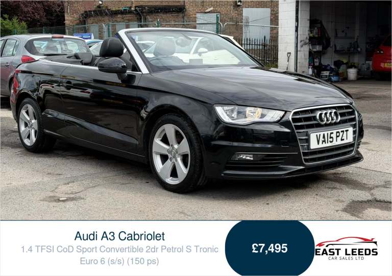2015 Audi A3 1.4 TFSI 150 Sport 2dr S Tronic CONVERTIBLE PETROL Automatic